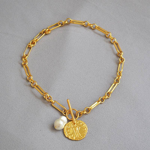 Vintage Baroque Pearl Choker Necklace - Zafari Studio Jewelry